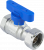 Кран шаровой FAR 3/4", ВР-накидная гайка EPDM, син. бабочка, хром Кран шаровой FAR 3/4", ВР-накидная гайка EPDM, син. бабочка, хром